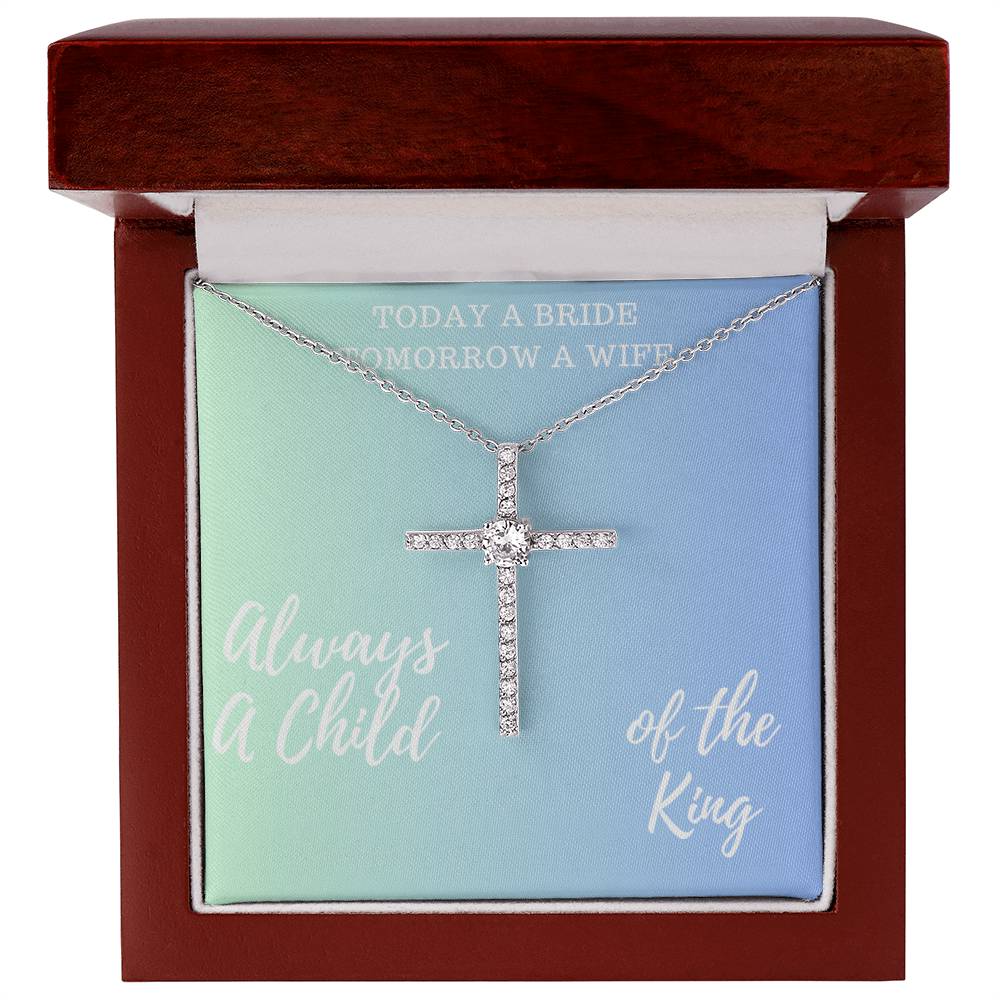 Stunning Cross Necklace Bridal Gift