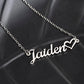 Collar con nombre personalizado con corazón 