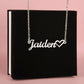 Collar con nombre personalizado con corazón 
