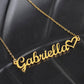 Collar con nombre personalizado con corazón 