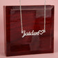 Collar con nombre personalizado con corazón 