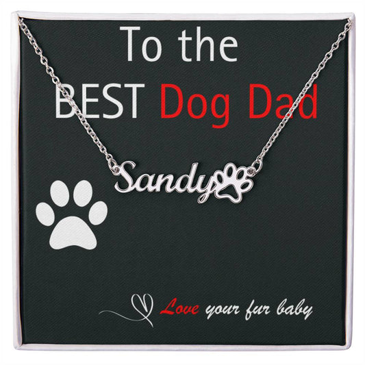 The Perfect Paw Print Necklace for the Best Dog Dad