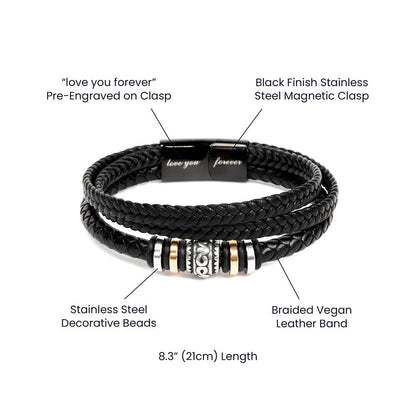 Pulsera de hombre "Te amo para siempre" 
