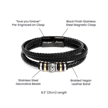 Pulsera de hombre "Te amo para siempre" 