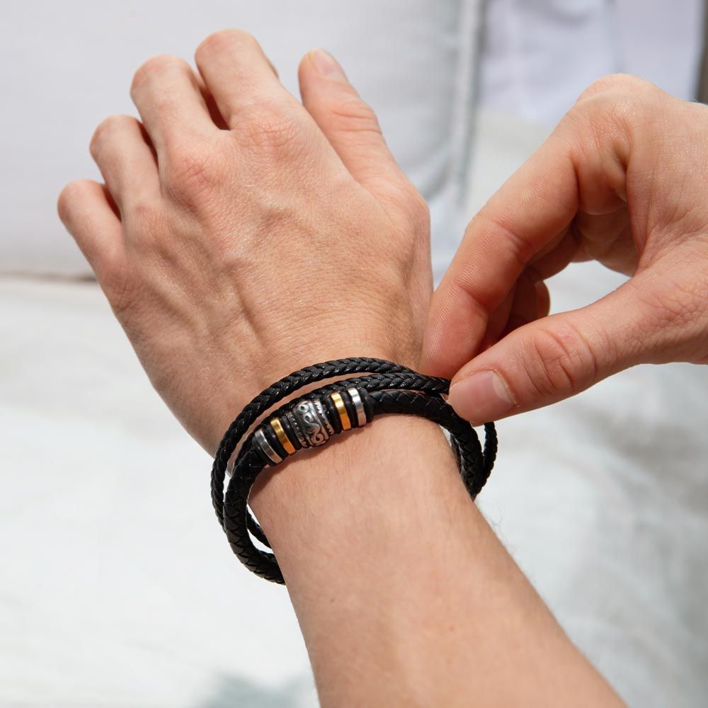 Pulsera de hombre "Te amo para siempre" 